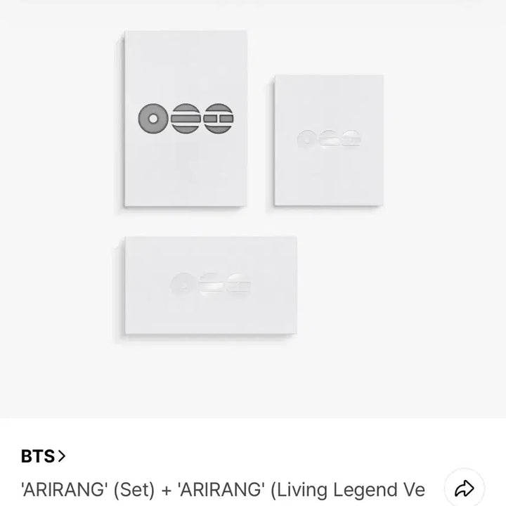 [BUNJANG] BTS Arirang Album Bundle Set / 방탄소년단 BTS 아리랑 앨범 3종셋트(미개봉 상품)