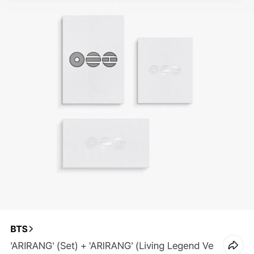 [BUNJANG] BTS Arirang Album Bundle Set / 방탄소년단 BTS 아리랑 앨범 3종셋트(미개봉 상품)
