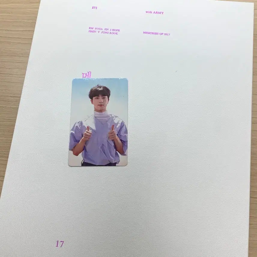 [BUNJANG] BTS Memories 2017 Jin Photocard / 방탄소년단 메모리즈 2017 + 진 포카
