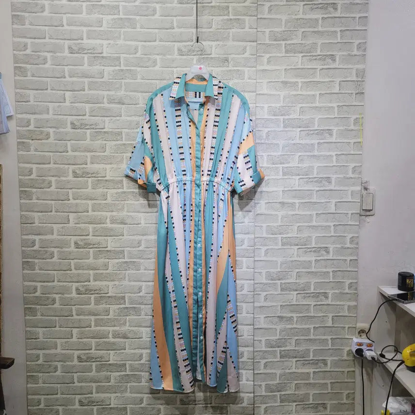 [BUNJANG] Pattern Collar Dress - Size 66 / ㄹ69 패턴 카라 원피스 66