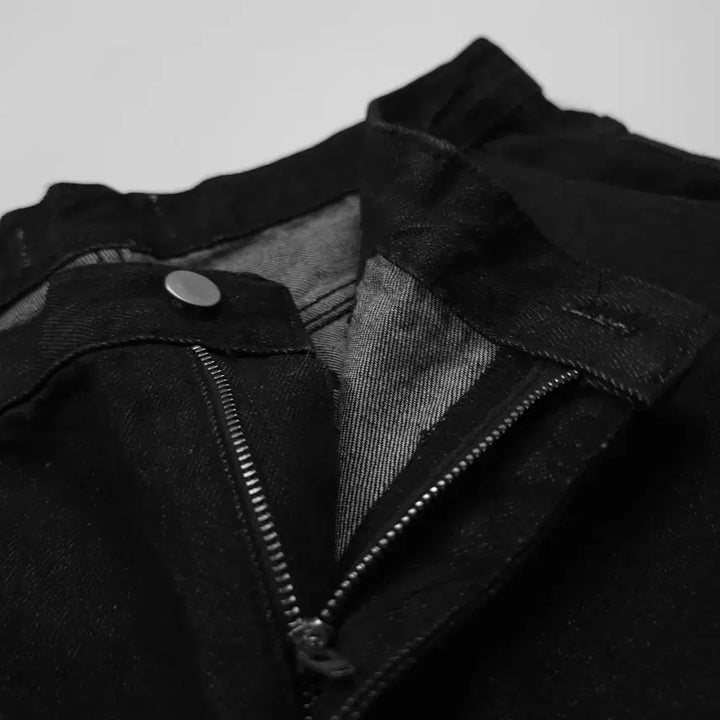[BUNJANG] Vintage Double Knee Black Work Pants (L) / 아메카지 빈티지 더블니 블랙 워크 팬츠 (L)
