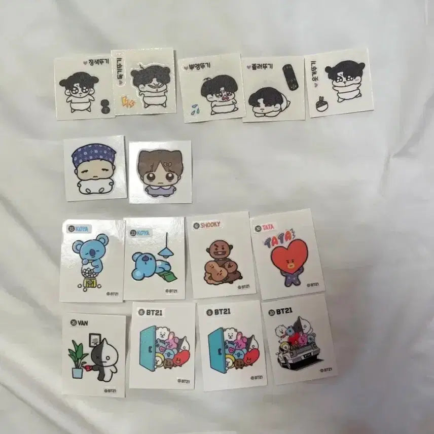 [BUNJANG] Kkookddoogi Jungkook Sticker Bundle Set / 꾹뚜기 띠부씰 뚜기씰 정국 스티커 비공굿 비공식 방탄