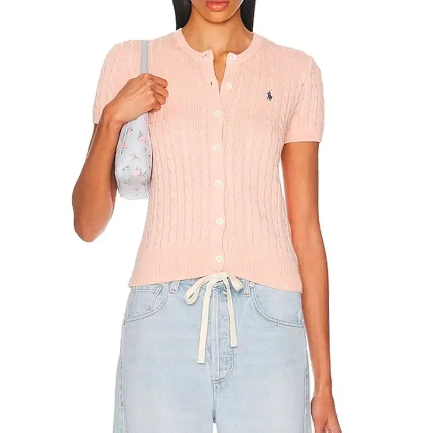 [BUNJANG] Polo Ralph Lauren Twist Short Sleeve Cardigan / 