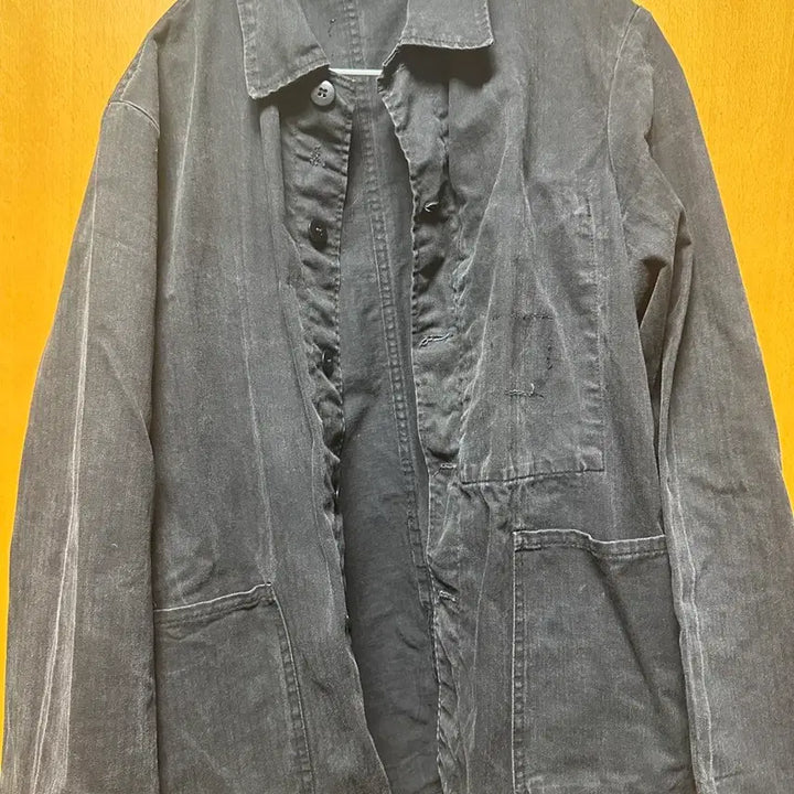 [BUNJANG] Moleskin Vintage French Work Jacket / 몰스킨 블랙 빈티지 프렌치워크자켓