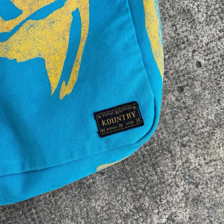 [BUNJANG] Capital Blue Fish Printing Shoulder Bag / 캐피탈 가방