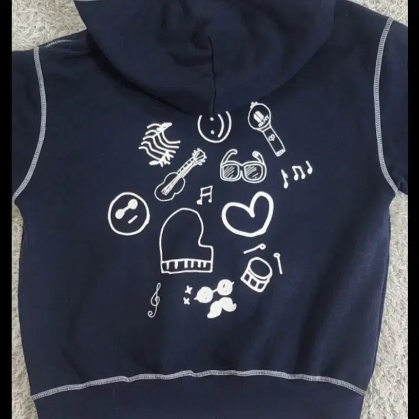 [BUNJANG] BTS Permission to Dance Hoodie Navy S / BTS Permission to Dance 후드집업 S 네이비