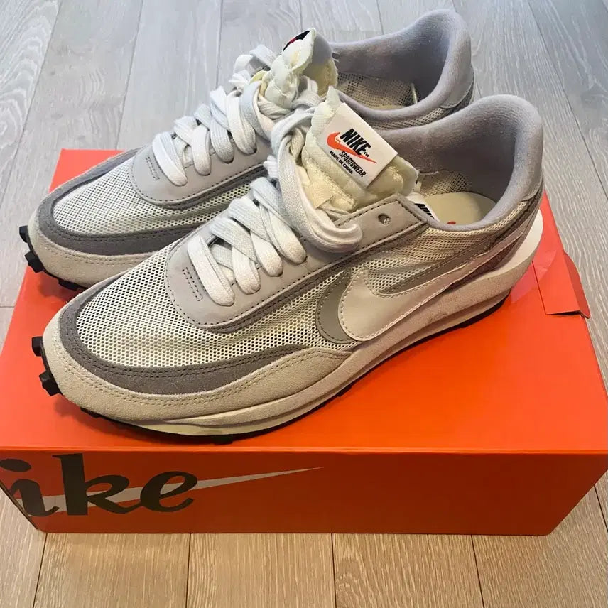 [BUNJANG] Nike Sacai LD Waffle OG Wolf Grey Sneakers / 나이키 사카이 Ld waffle og 울프그레이 265