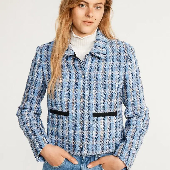 [BUNJANG] Claudie Pierlot Tweed Jacket / 끌로디피에로 실버버튼 트위드 자켓