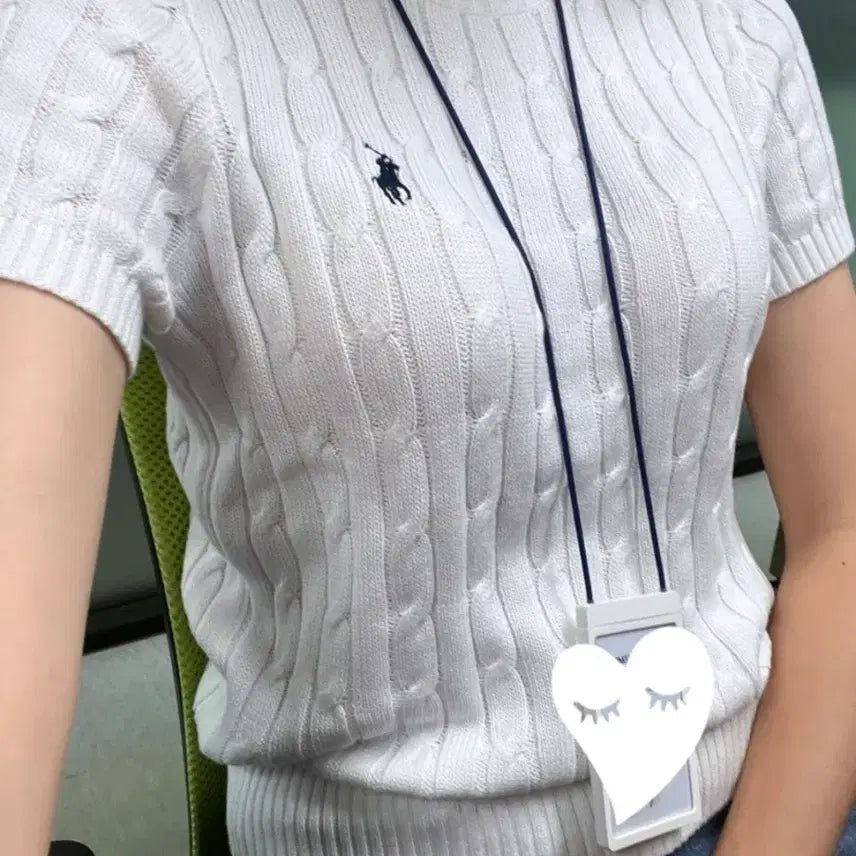 [BUNJANG] Polo Ralph Lauren Cable Knit Short Sleeve Sweater / 