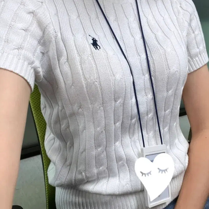 [BUNJANG] Polo Ralph Lauren Cable Knit Short Sleeve Sweater / 