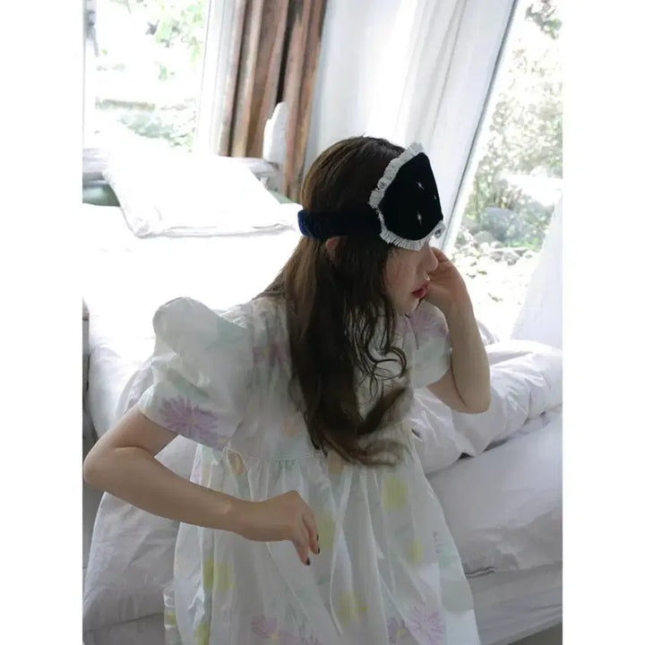 [BUNJANG] Freckle Velvet Eye Mask / 프레클 벨벳 아이 마스크