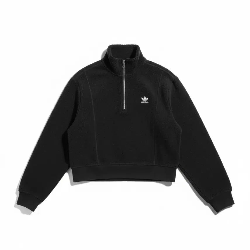 [BUNJANG] Adidas Half-Zip Fleece Sweatshirt / 아디다스 블랙 하프집업 플리스 S