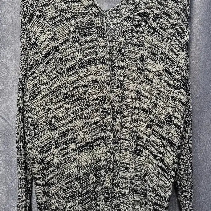 [BUNJANG] Mix Textured Oversized Long Cardigan / 믹스 텍스처 오버핏 롱 가디건