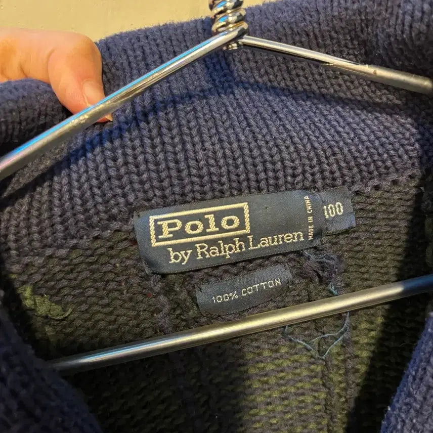 [BUNJANG] Polo Ralph Lauren Shawl Collar Knit Sweater / 폴로 랄프로렌 숄칼라 니트 100