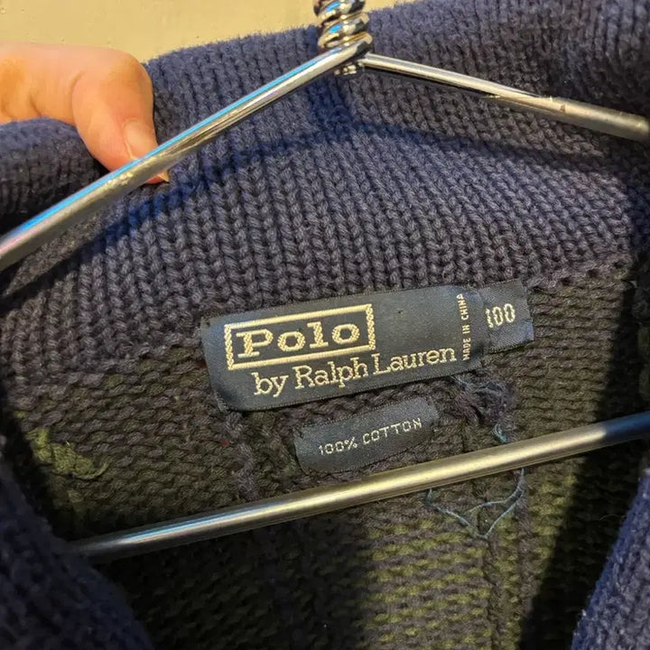 [BUNJANG] Polo Ralph Lauren Shawl Collar Knit Sweater / 폴로 랄프로렌 숄칼라 니트 100