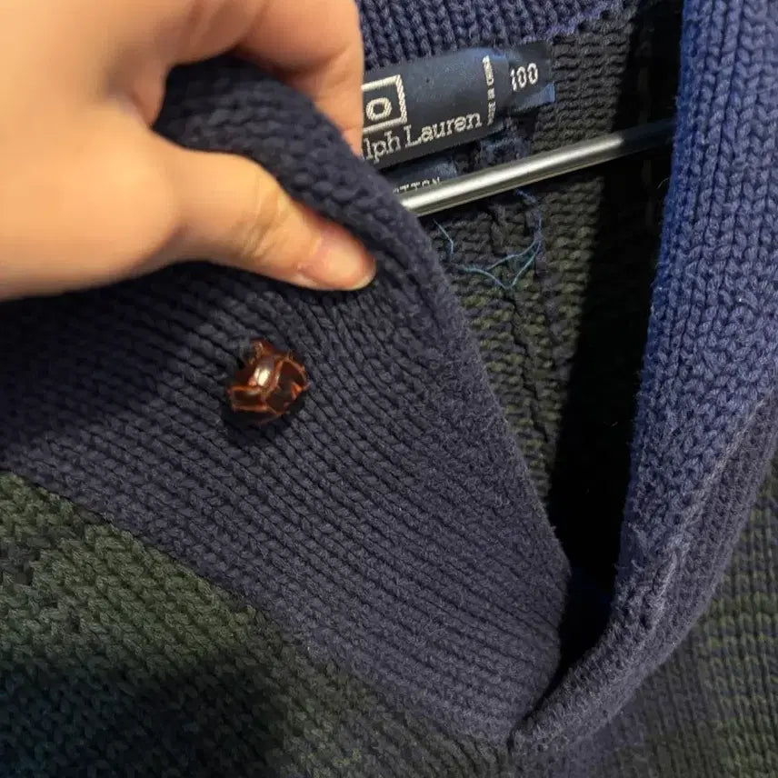 [BUNJANG] Polo Ralph Lauren Shawl Collar Knit Sweater / 폴로 랄프로렌 숄칼라 니트 100