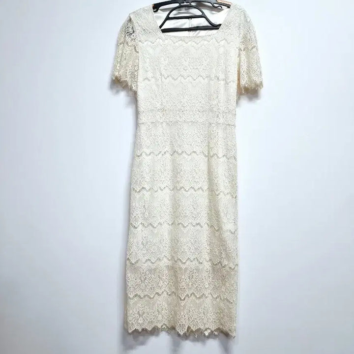 [BUNJANG] Serenity Ivory Lace Short-Sleeve Dress / serenity 아이보리 레이스 반팔 원피스