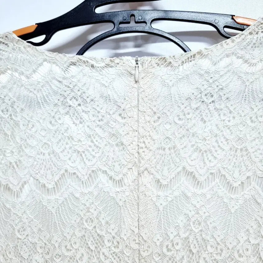 [BUNJANG] Serenity Ivory Lace Short-Sleeve Dress / serenity 아이보리 레이스 반팔 원피스