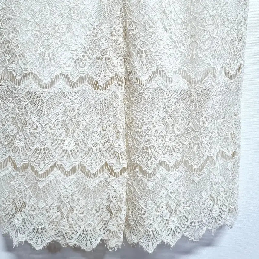[BUNJANG] Serenity Ivory Lace Short-Sleeve Dress / serenity 아이보리 레이스 반팔 원피스