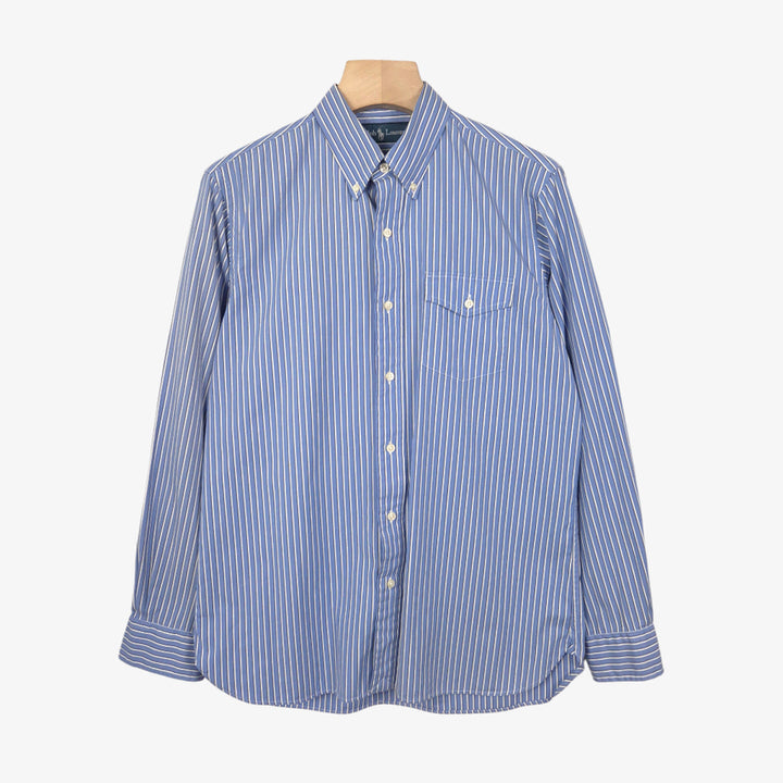 [BUNJANG] Polo Ralph Lauren Blue Stripe Pocket Shirt / [100] 폴로 랄프로렌 블루 스트라이프 포켓 셔츠