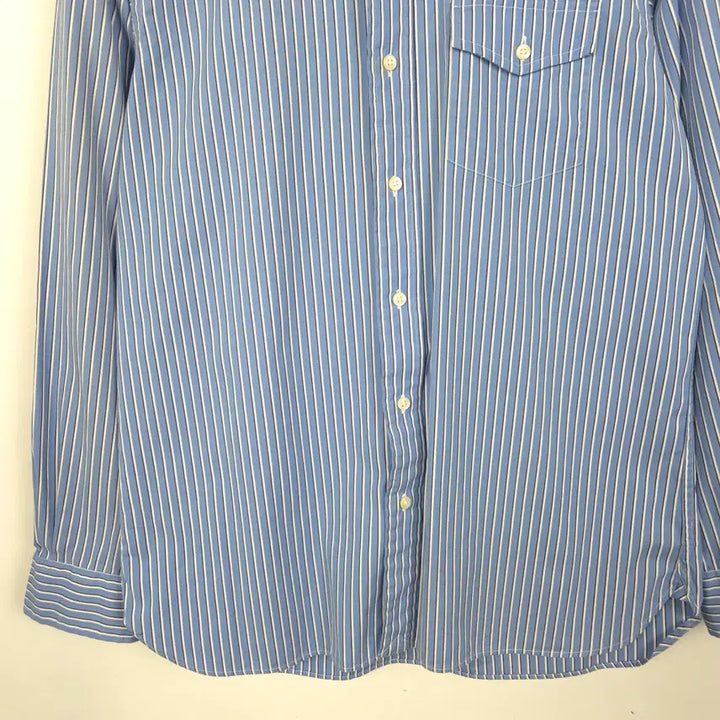 [BUNJANG] Polo Ralph Lauren Blue Stripe Pocket Shirt / [100] 폴로 랄프로렌 블루 스트라이프 포켓 셔츠