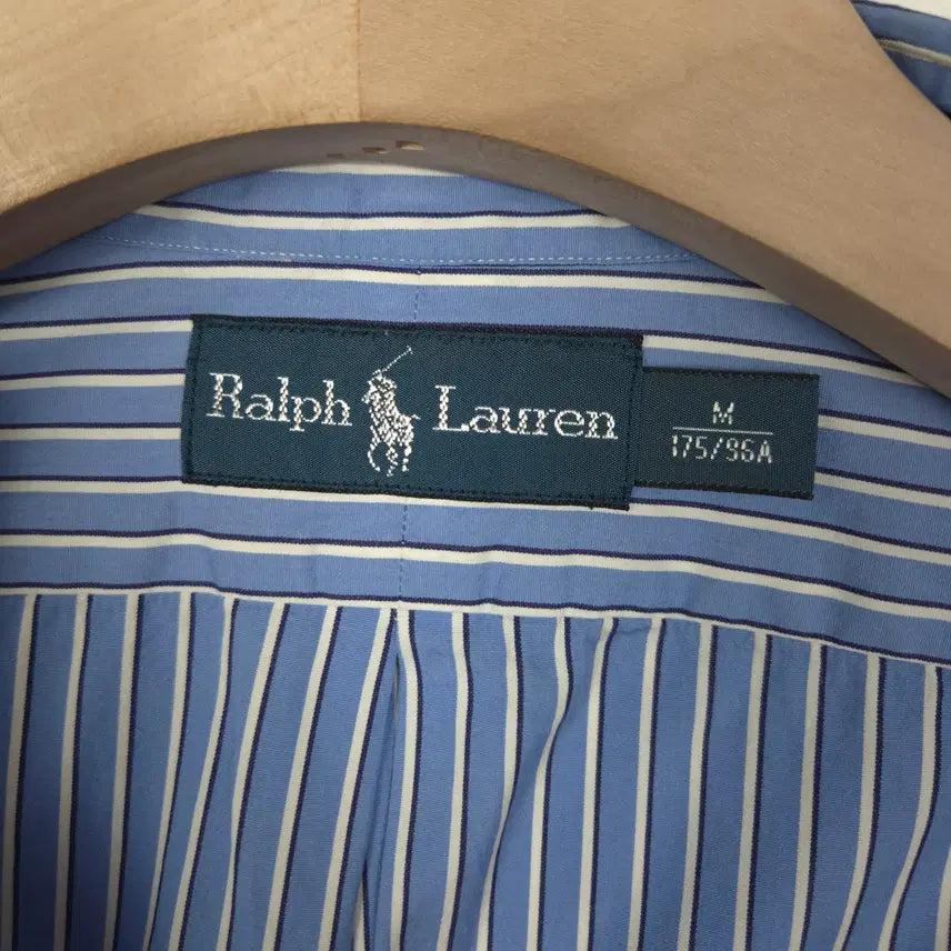 [BUNJANG] Polo Ralph Lauren Blue Stripe Pocket Shirt / [100] 폴로 랄프로렌 블루 스트라이프 포켓 셔츠