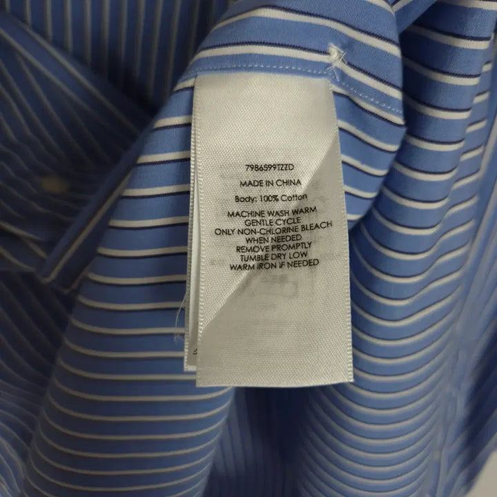 [BUNJANG] Polo Ralph Lauren Blue Stripe Pocket Shirt / [100] 폴로 랄프로렌 블루 스트라이프 포켓 셔츠