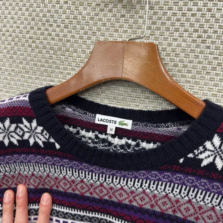 [BUNJANG] Lacoste Wool Knit Sweater / 라코스테 자수로고 코위찬 울 니트 스웨터 90 A07976