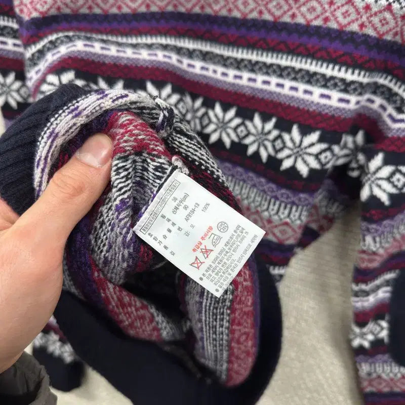 [BUNJANG] Lacoste Wool Knit Sweater / 라코스테 자수로고 코위찬 울 니트 스웨터 90 A07976