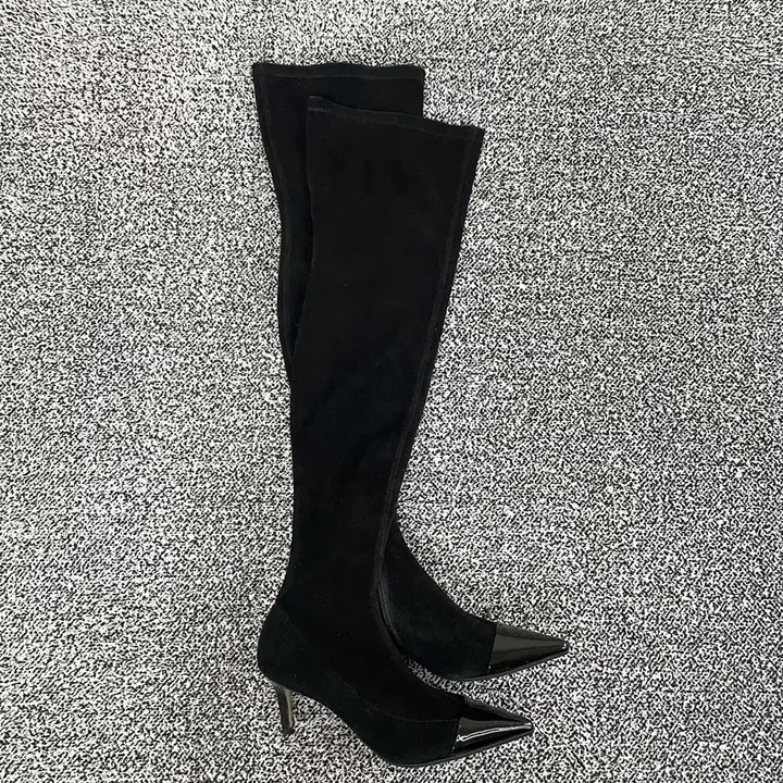[BUNJANG] Vero Cuoio Vibram Heel Suede Long Boots / 빈티지9. Vero Cuoio 베로쿠오이오 비브람 힐 롱 부츠 스웨이드
