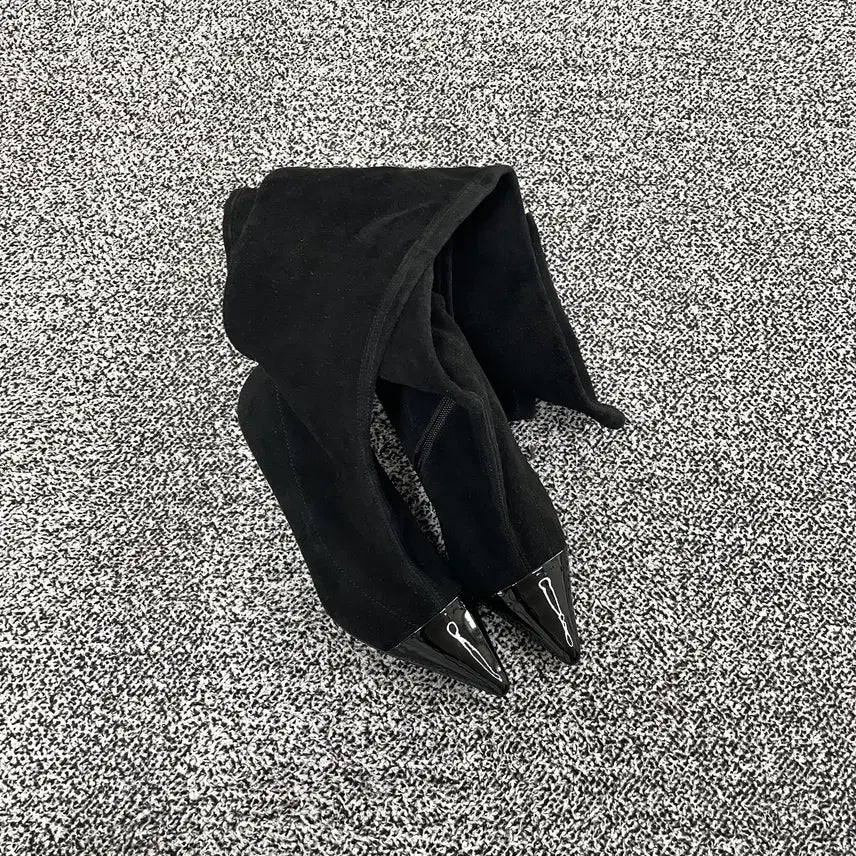 [BUNJANG] Vero Cuoio Vibram Heel Suede Long Boots / 빈티지9. Vero Cuoio 베로쿠오이오 비브람 힐 롱 부츠 스웨이드