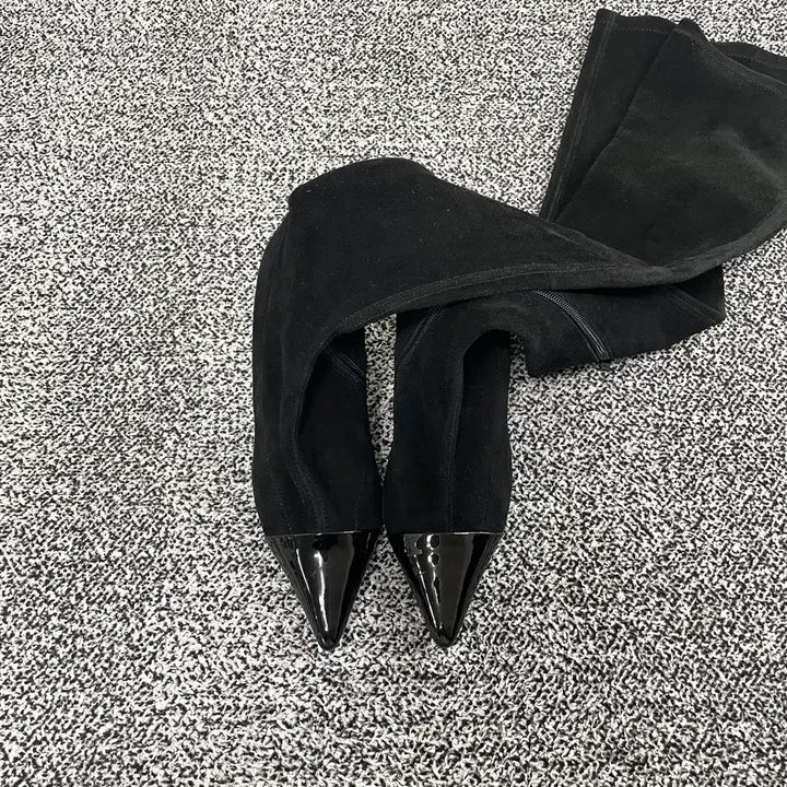 [BUNJANG] Vero Cuoio Vibram Heel Suede Long Boots / 빈티지9. Vero Cuoio 베로쿠오이오 비브람 힐 롱 부츠 스웨이드