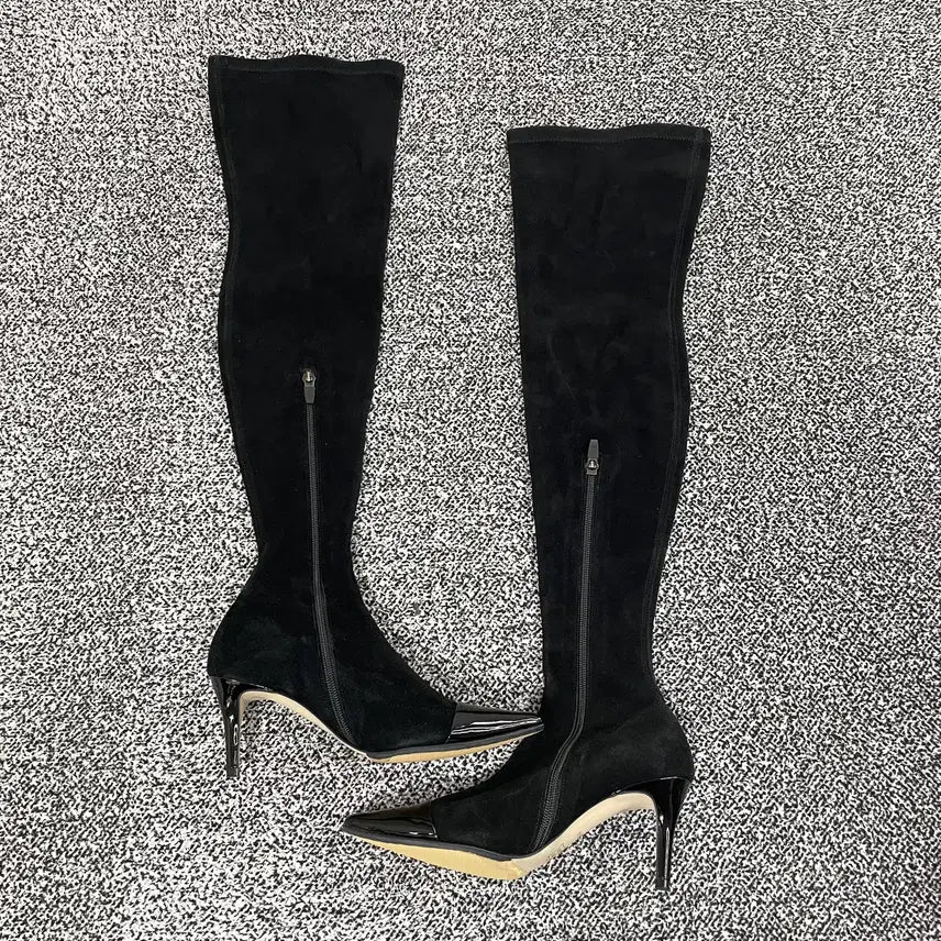 [BUNJANG] Vero Cuoio Vibram Heel Suede Long Boots / 빈티지9. Vero Cuoio 베로쿠오이오 비브람 힐 롱 부츠 스웨이드