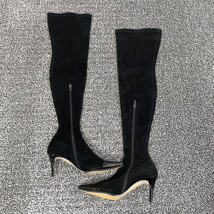 [BUNJANG] Vero Cuoio Vibram Heel Suede Long Boots / 빈티지9. Vero Cuoio 베로쿠오이오 비브람 힐 롱 부츠 스웨이드