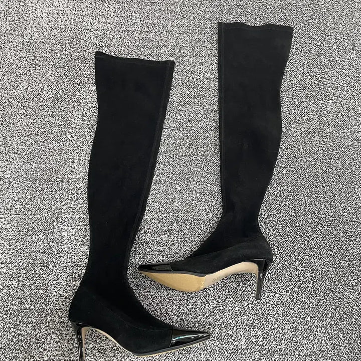 [BUNJANG] Vero Cuoio Vibram Heel Suede Long Boots / 빈티지9. Vero Cuoio 베로쿠오이오 비브람 힐 롱 부츠 스웨이드