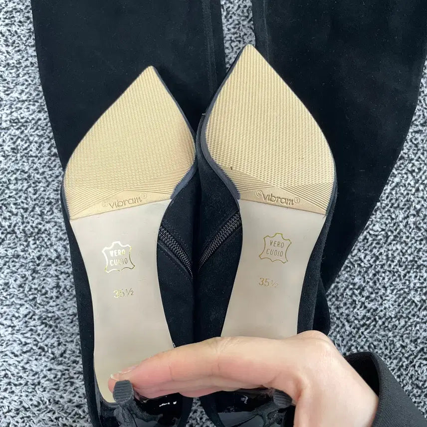 [BUNJANG] Vero Cuoio Vibram Heel Suede Long Boots / 빈티지9. Vero Cuoio 베로쿠오이오 비브람 힐 롱 부츠 스웨이드
