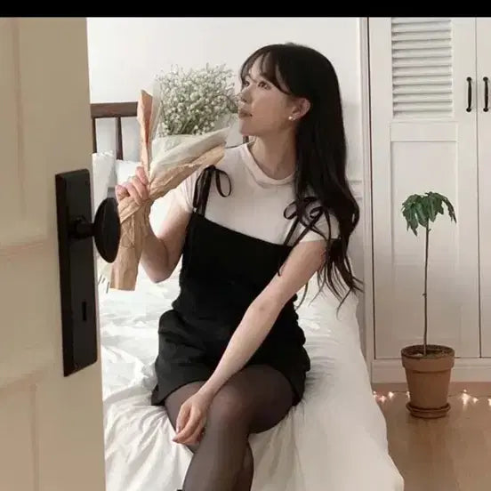 [BUNJANG] Ribbon Bustier Balletcore Top / 리본 뷔스티에 발레코어 스타일