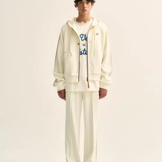 [BUNJANG] Setter Loose Fit Hooded Zip-up Cream / 세터 루즈핏 후드 집업 크림