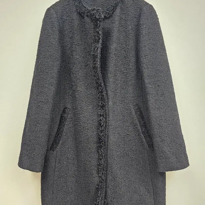 [BUNJANG] Hansum Tweed Coat - Black / 한섬 트위드 코트 블랙
