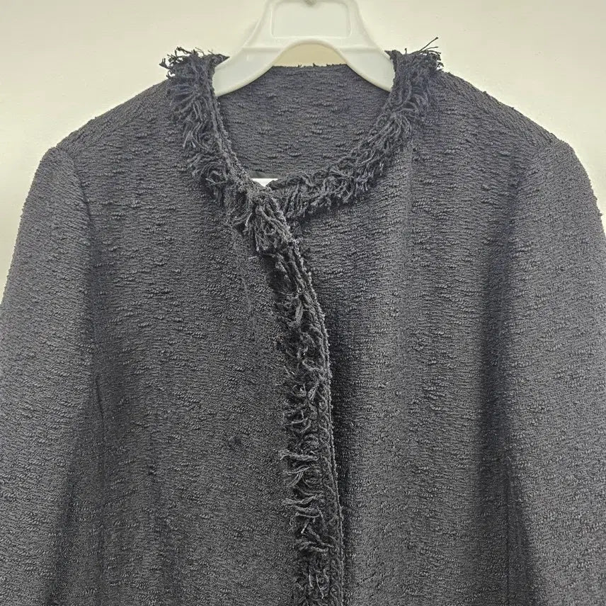 [BUNJANG] Hansum Tweed Coat - Black / 한섬 트위드 코트 블랙