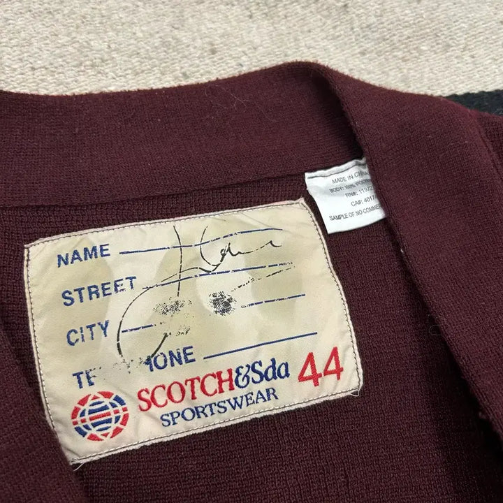 [BUNJANG] Scotch &amp; Soda Letterman Cardigan / 스카치앤소다 레터맨 가디건