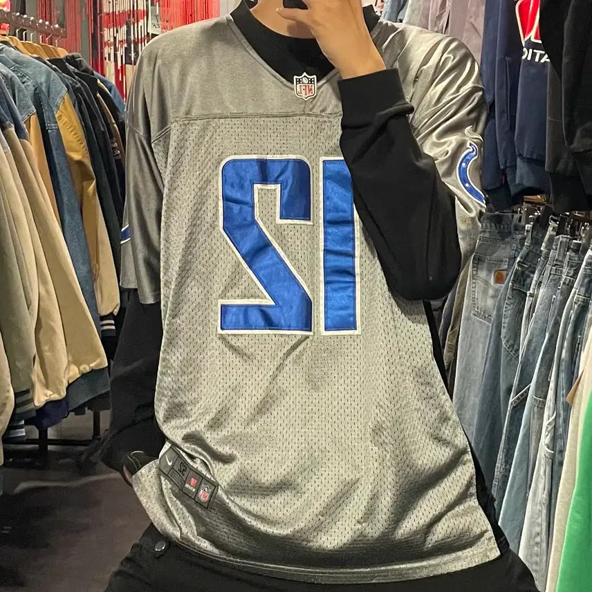 [BUNJANG] IM Indianapolis Colts Andrew Luck Gray Jersey / [IM] NFL 인디애나폴리스 콜츠 No.12 LUCK 그레이 반팔져지