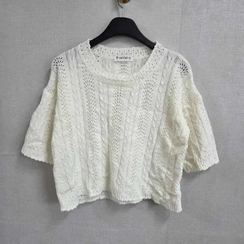 [BUNJANG] FREE VALLEY White Knit Top / FREE VALLEY 여성FREE 화이트 니트 M3963