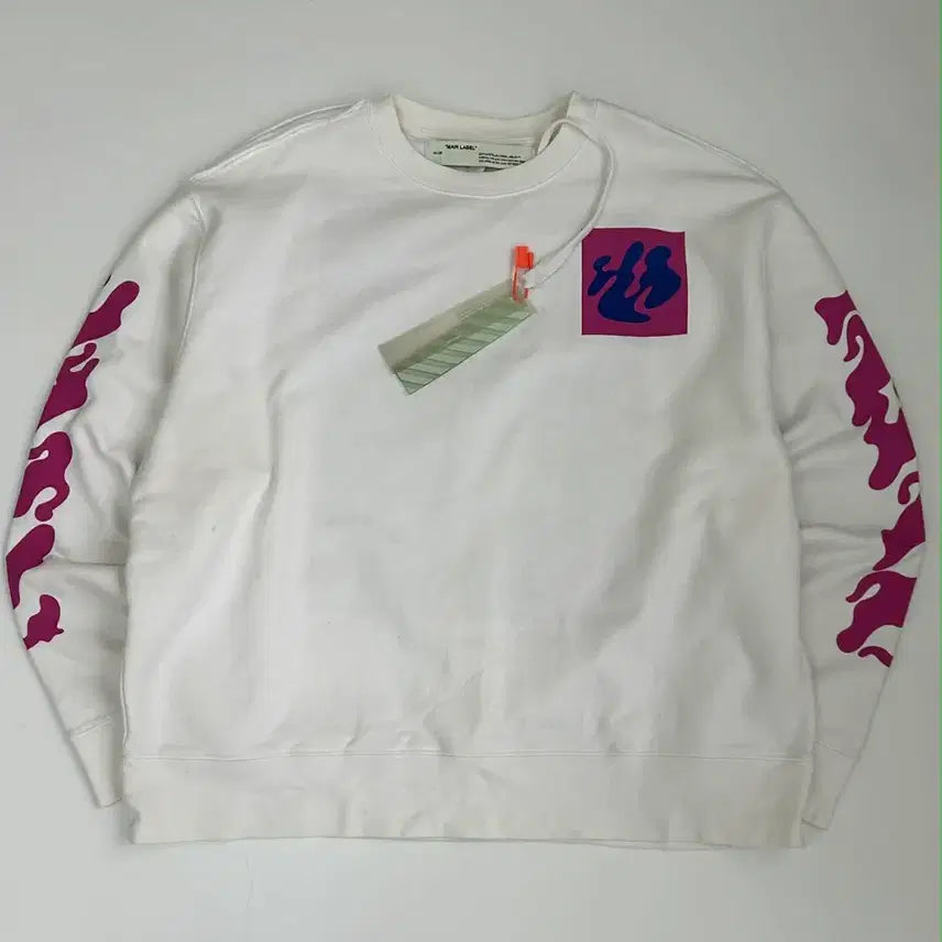 [BUNJANG] Off-White Abstract Crewneck Sweatshirt / [XL] 오프화이트 20FW 앱스트랙트 화이트 크루넥 스웻셔츠 맨투맨