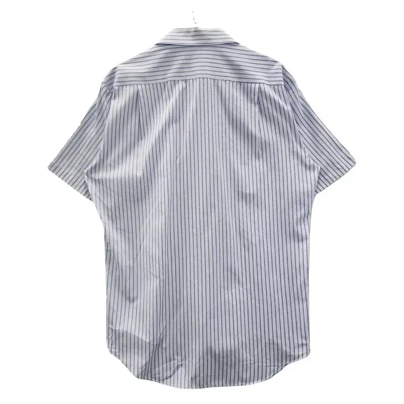 [BUNJANG] Vintage Basic Striped Light Blue Shirt L / 빈티지 베이직 스트라이프 라이트 블루 셔츠 L