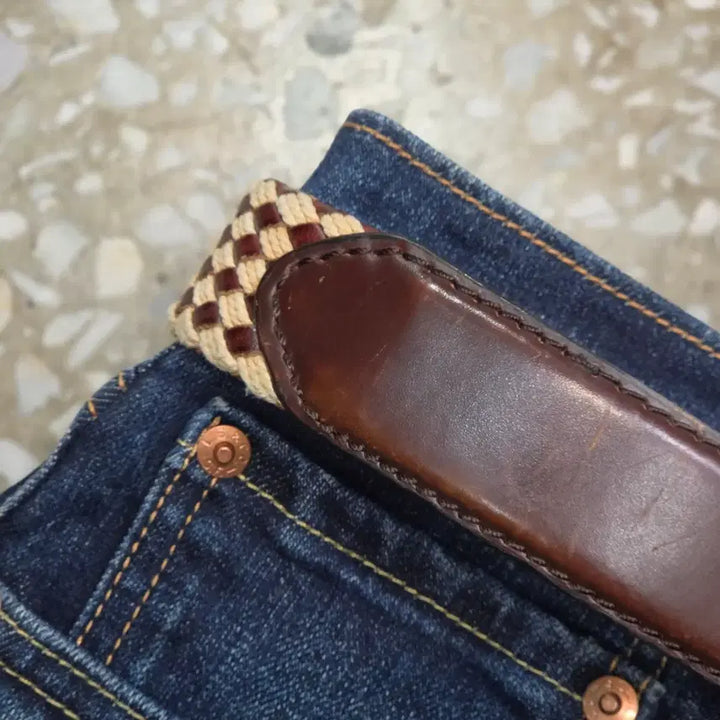 [BUNJANG] MONSIEUR NICOLE Leather Belt / MONSIEUR NICOLE 가죽벨트
