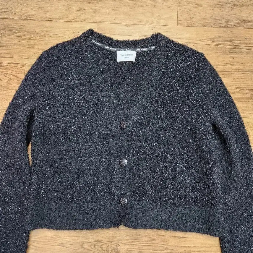 [BUNJANG] Juicy Couture Black Crop Cardigan / 쥬시 꾸뛰르 블랙 크롭 가디건