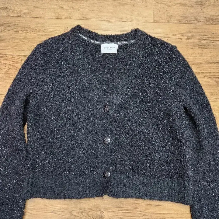 [BUNJANG] Juicy Couture Black Crop Cardigan / 쥬시 꾸뛰르 블랙 크롭 가디건