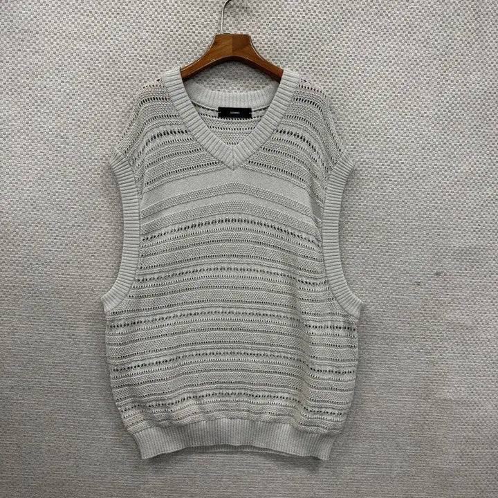 [SOLD OUT] 일꼬르소 케이블 펀칭 니트 조끼 105 A07984