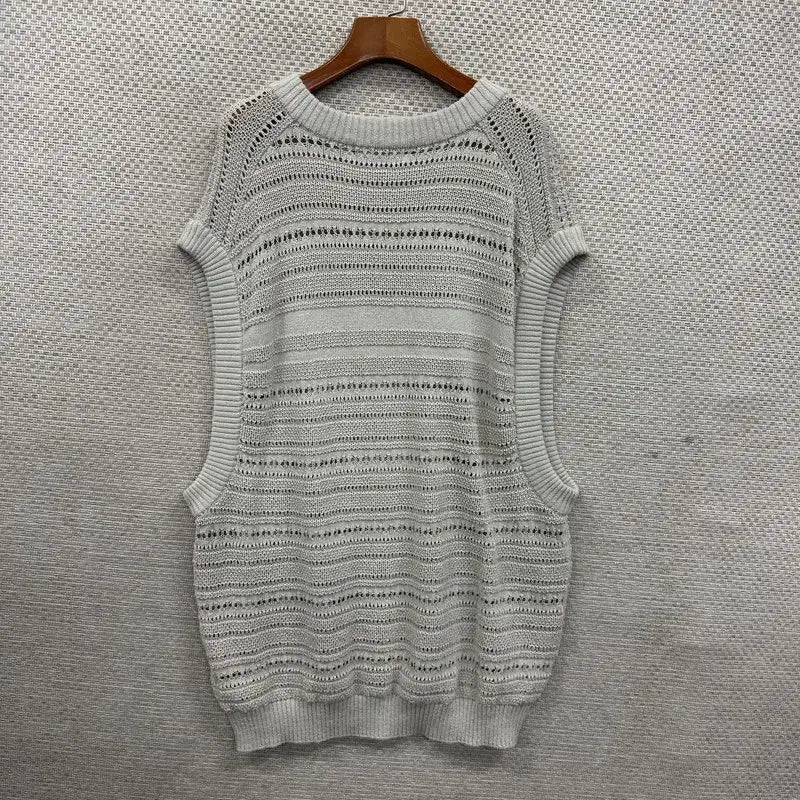 [SOLD OUT] 일꼬르소 케이블 펀칭 니트 조끼 105 A07984